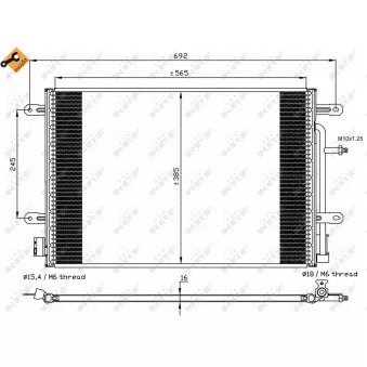Condenseur, climatisation NRF OEM 8E0260403H