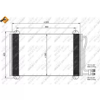 Condenseur, climatisation NRF 35811 pour MERCEDES-BENZ SPRINTER 308 D 2.3 - 79cv
