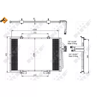 Condenseur, climatisation NRF 35815