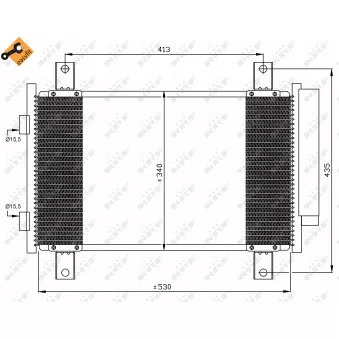 Condenseur, climatisation NRF 35840 pour CITROEN DS3 2.8 HDI 4x4 - 128cv