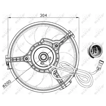 Ventilateur, refroidissement du moteur NRF 47023 pour SSANGYONG KORANDO 1.9 TDI - 110cv