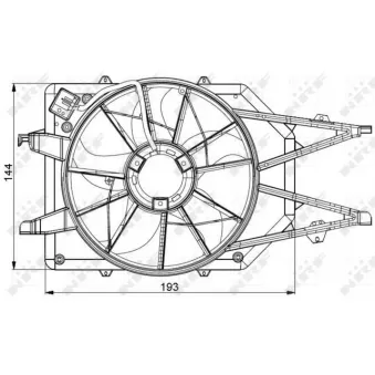 Ventilateur, refroidissement du moteur NRF 47034 pour FORD FOCUS 1.8 16V - 115cv