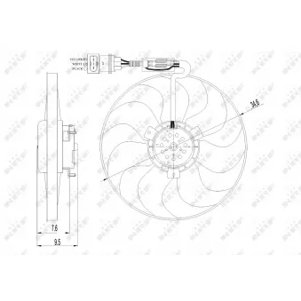 Ventilateur, refroidissement du moteur NRF 47064 pour NISSAN ALMERA 1.9 TDI - 130cv
