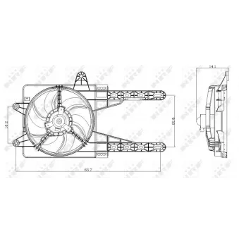 Ventilateur, refroidissement du moteur NRF 47247 pour FIAT PUNTO 1.1 - 54cv
