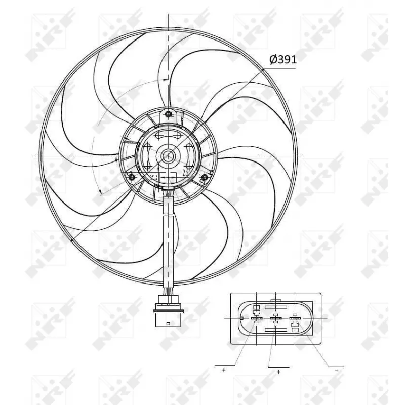 Ventilateur, refroidissement du moteur NRF 47375 - Visuel 1