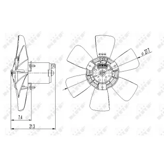 Ventilateur, refroidissement du moteur NRF 47391 pour BMW Série 6 1.4 - 54cv