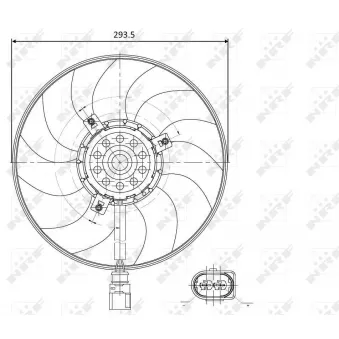 Ventilateur, refroidissement du moteur NRF 47395 pour AUDI TT 2.0 TFSI quattro - 272cv