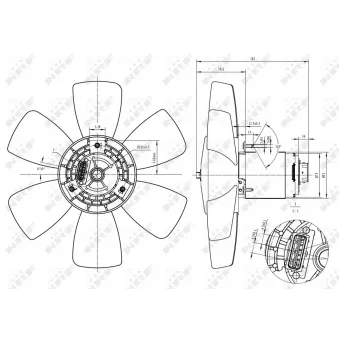 Ventilateur, refroidissement du moteur NRF 47429 pour SEAT INCA 1.4 i - 60cv
