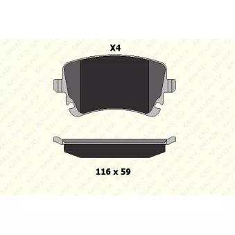 Jeu de 4 plaquettes de frein avant KALE [23326 177 24]