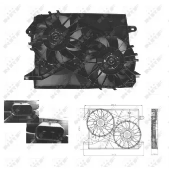 Ventilateur, refroidissement du moteur NRF 47674 pour VOLKSWAGEN GRAND CALIFORNIA 3.5 - 249cv