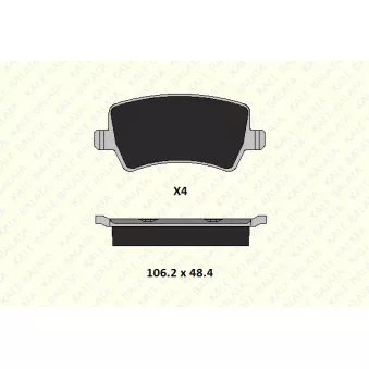 Jeu de 4 plaquettes de frein avant KALE [24496 169 14]