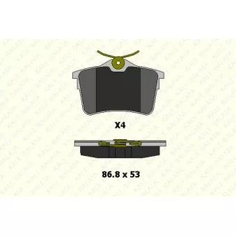 Jeu de 4 plaquettes de frein avant KALE [24765 166 14]