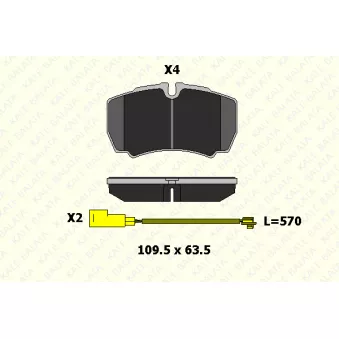 Jeu de 4 plaquettes de frein avant KALE [29123 203 24]