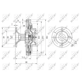 NRF 49612 - Embrayage, ventilateur de radiateur