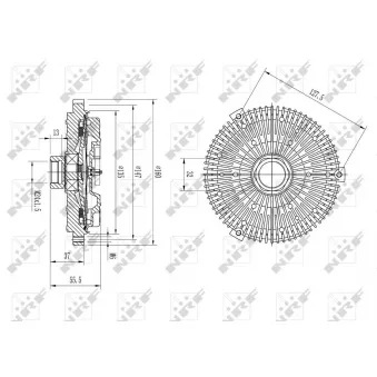 Embrayage, ventilateur de radiateur NRF OEM 11522241290