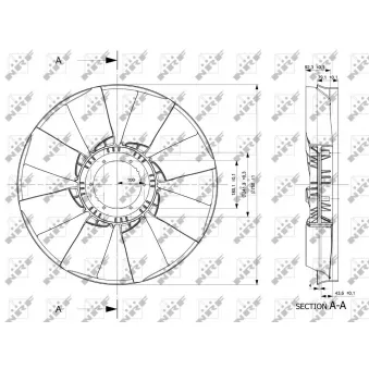 Roue du souffleur, refroidissementdu moteur NRF 49801