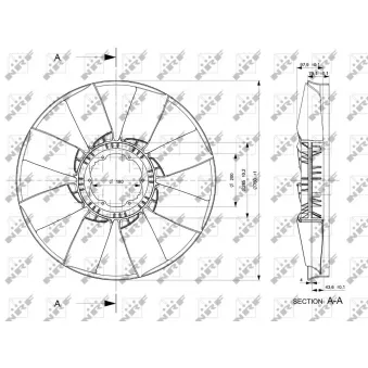 Roue du souffleur, refroidissementdu moteur NRF 49806
