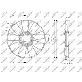 Roue du souffleur, refroidissementdu moteur NRF OEM 51066010275