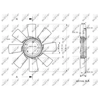 Roue du souffleur, refroidissementdu moteur NRF OEM 0005000364