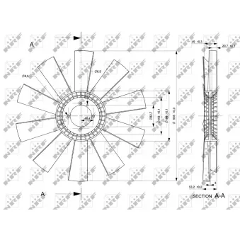 Roue du souffleur, refroidissementdu moteur NRF OEM 51066010178