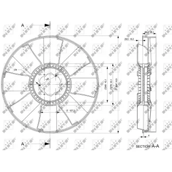 Roue du souffleur, refroidissementdu moteur NRF 49840