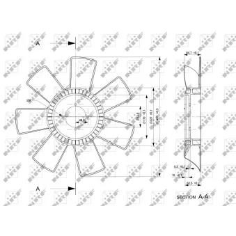 Roue du souffleur, refroidissementdu moteur NRF 49844