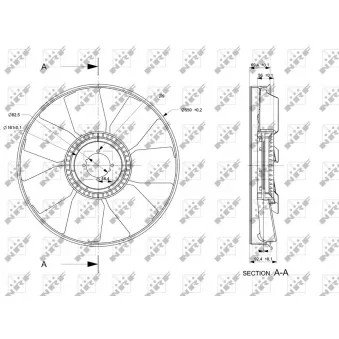 Roue du souffleur, refroidissementdu moteur NRF OEM 9042050506