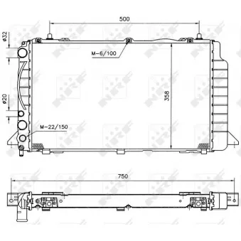 Radiateur, refroidissement du moteur NRF OEM 8A0121251