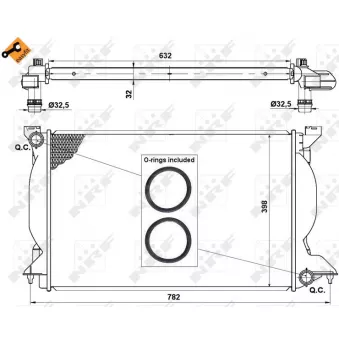Radiateur, refroidissement du moteur NRF 50540 pour AUDI A4 2.5 TDI quattro - 180cv