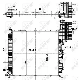 Radiateur, refroidissement du moteur NRF 50581 pour MERCEDES-BENZ CLASSE V V 200 CDI - 102cv