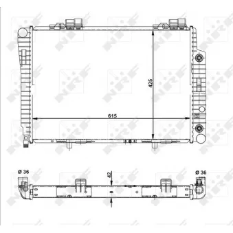 Radiateur, refroidissement du moteur NRF 51281 pour MERCEDES-BENZ SLK 200 Kompressor - 163cv