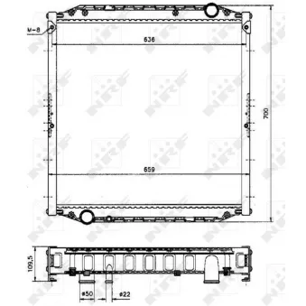 Radiateur, refroidissement du moteur NRF 51569A