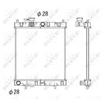 Radiateur, refroidissement du moteur NRF 52060 pour NISSAN MICRA 1.3 i 16V - 75cv