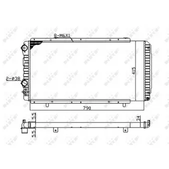 Radiateur, refroidissement du moteur NRF OEM 71749747