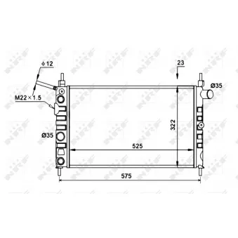 Radiateur, refroidissement du moteur NRF OEM 1300100