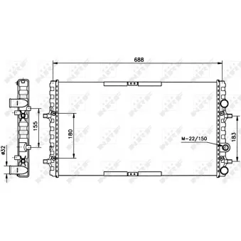 Radiateur, refroidissement du moteur NRF OEM 6k0121253am