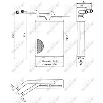 Système de chauffage NRF OEM 7701036909
