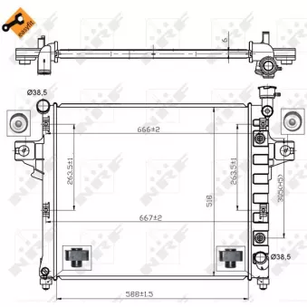 Radiateur, refroidissement du moteur NRF OEM 52079883ac