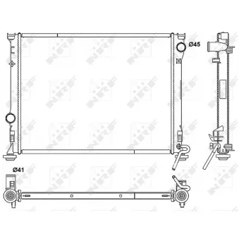 Radiateur, refroidissement du moteur NRF 53042 pour RENAULT WIND 3.5 - 249cv