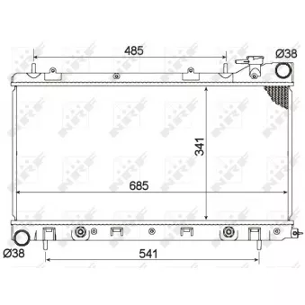 Radiateur, refroidissement du moteur NRF OEM 45199FC361