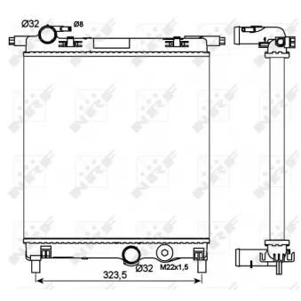 NRF 53102 - Radiateur, refroidissement du moteur