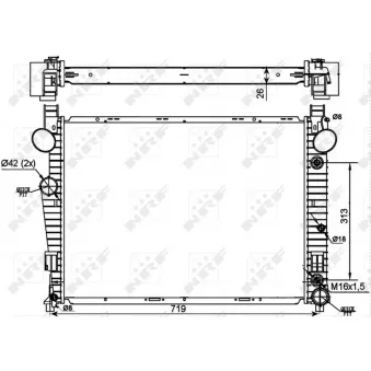 Radiateur, refroidissement du moteur NRF 53107 pour MERCEDES-BENZ CLASSE S S 280 - 204cv