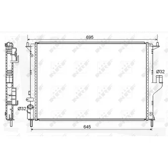 Radiateur, refroidissement du moteur NRF 53118 pour DACIA LOGAN 1.2 16V - 75cv