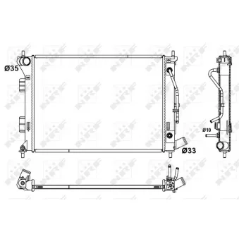 Radiateur, refroidissement du moteur NRF OEM 253103x100
