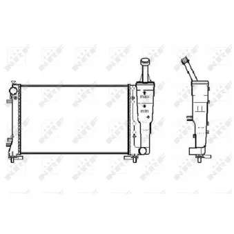 Radiateur, refroidissement du moteur NRF 53247 pour DODGE CARAVAN 1.4 - 90cv