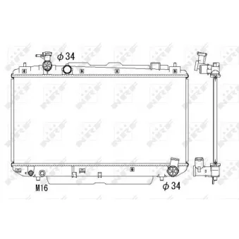Radiateur, refroidissement du moteur NRF 53324 pour TOYOTA RAV 4 2.0 VVTI 4WD - 150cv
