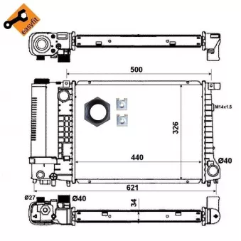 Radiateur, refroidissement du moteur NRF 53426 pour BMW Série 3 318 i - 113cv