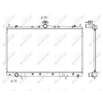 Radiateur, refroidissement du moteur NRF 53431 pour LANCIA Y10 2.4 MIVEC - 177cv