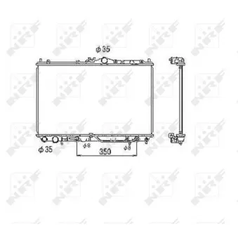 Radiateur, refroidissement du moteur NRF 53469 pour MITSUBISHI SPACE 1.3 16V - 86cv