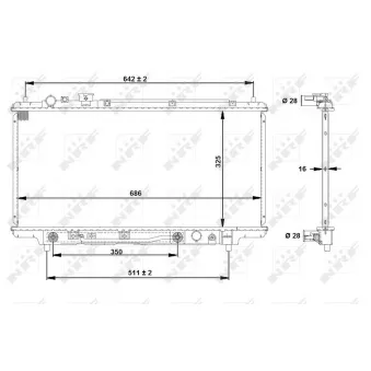 Radiateur, refroidissement du moteur NRF 53519 pour MAZDA 323 1.3 16V - 73cv